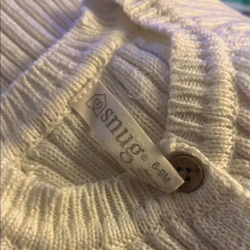 Snug Ribbed Knit Button-Up Baby Romper - Picture 2 of 2